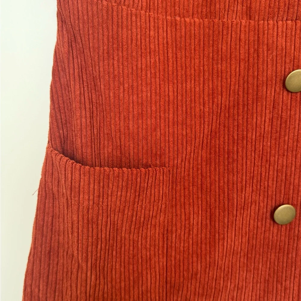 Rust Button-Down Dress - Picture 2 of 6